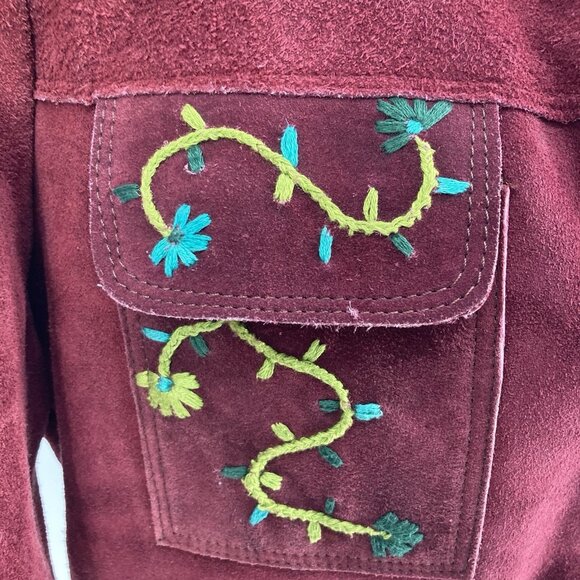 VTG Womens Hippie Western Jacket 70s Indie Suede Sz Medium Southwest Equestrian - Picture 4 of 16